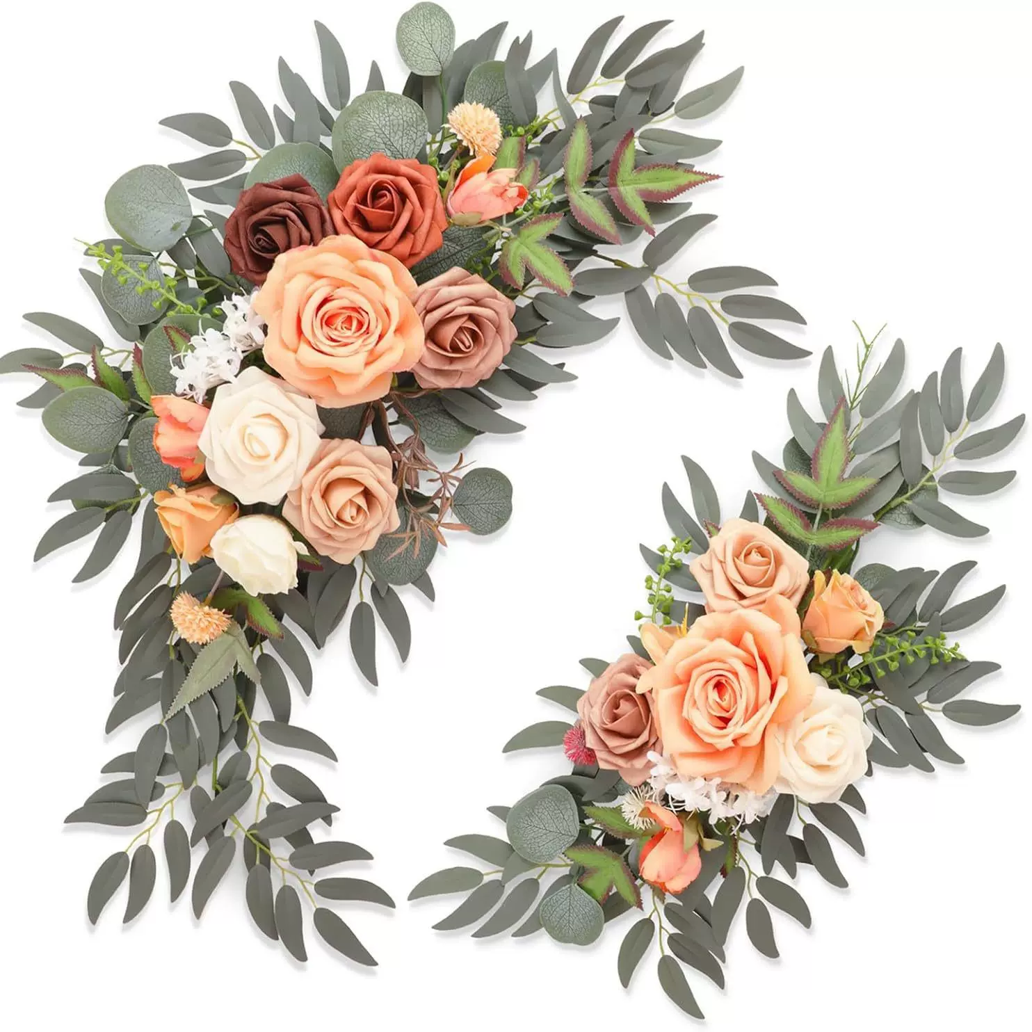 跨境户外婚礼拱门花迎宾拱形门大门宴会风格花艺装饰仿真花供货