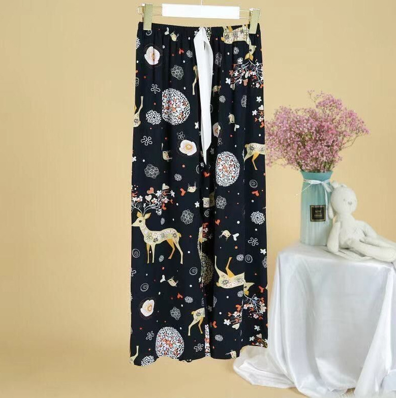 코튼 실크 와이드 팬츠 - 눈꽃사슴