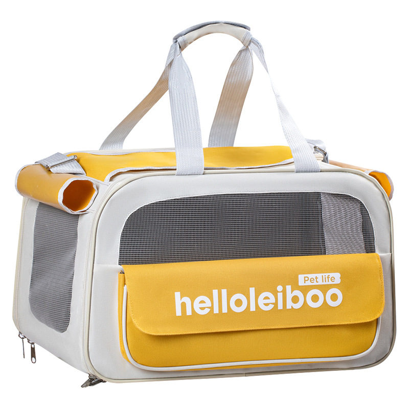 Qiben Cat Bag Portable Outdoor Ventilated Breathable Anti-Stress Cat Portable Diagonal Large Capacity Bag Extra Large Pet Bag