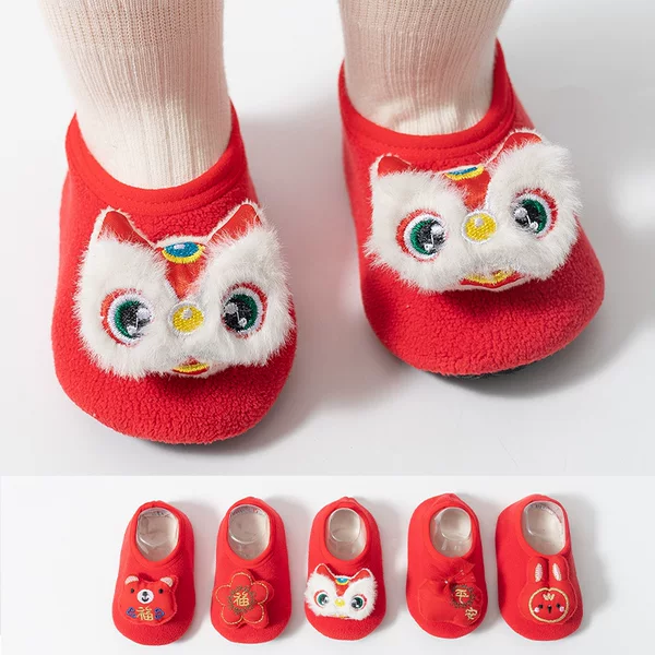 [Baby trip] baby's full-month shoes red tiger shoes soft bottom Chinese style baby toddler front shoes