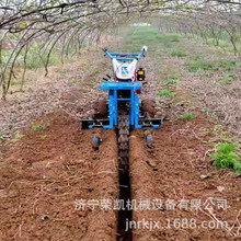 自走式链条开沟机 柴油手扶链条开沟挖沟机农田葡萄地1米深开沟机