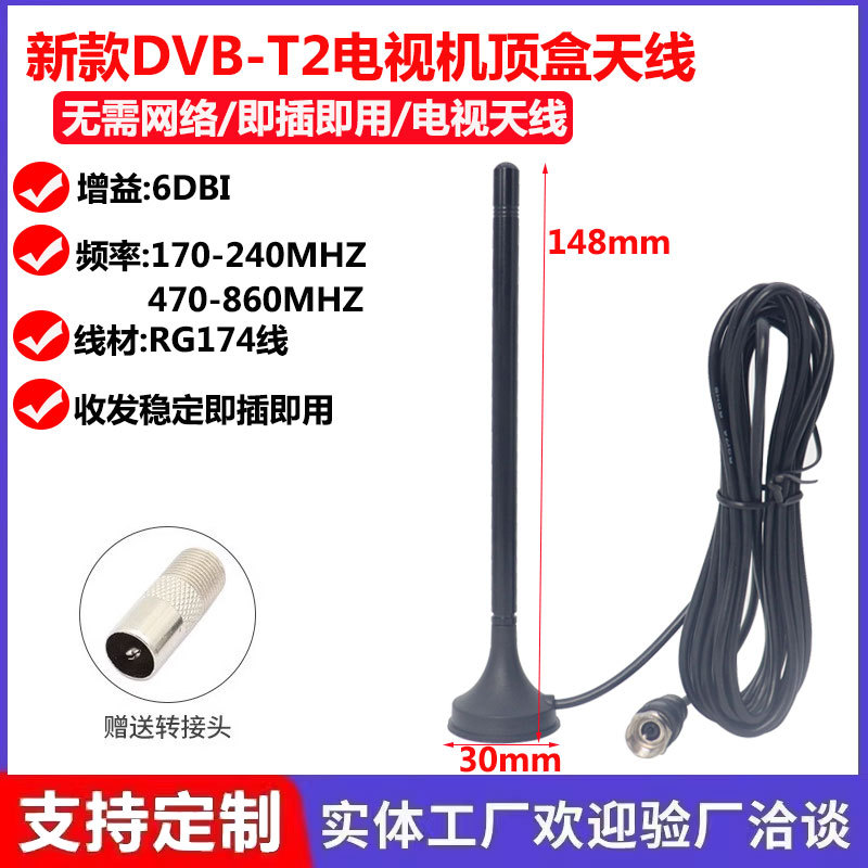 3m선 인치 F 수 커넥터[프리 TV 어댑터] 금속 안테나