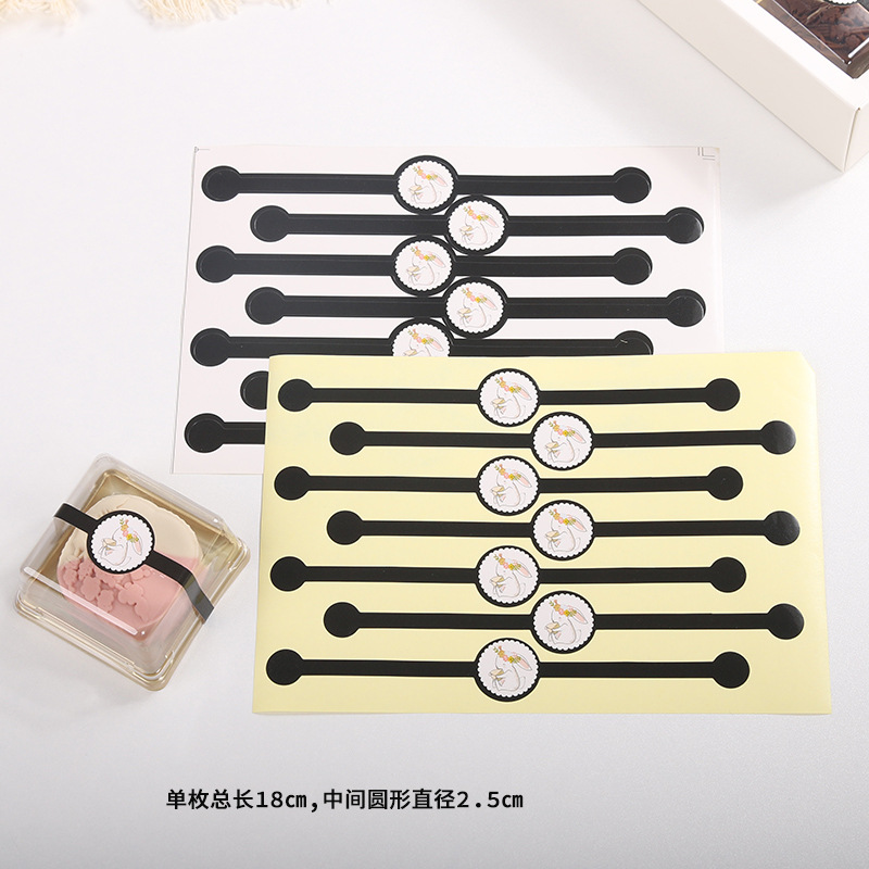 Nuevo Medio otoño pastel de Luna embalaje pegatinas yema de huevo crujiente sellado pegatinas reloj largo lindo conejo etiqueta Decoración
