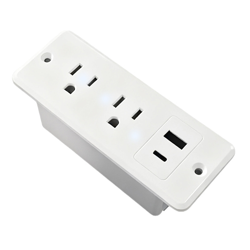 嵌入式美规桌面家具办公插座USB-TYPE-C插座美式排插美式认证齐全|undefined