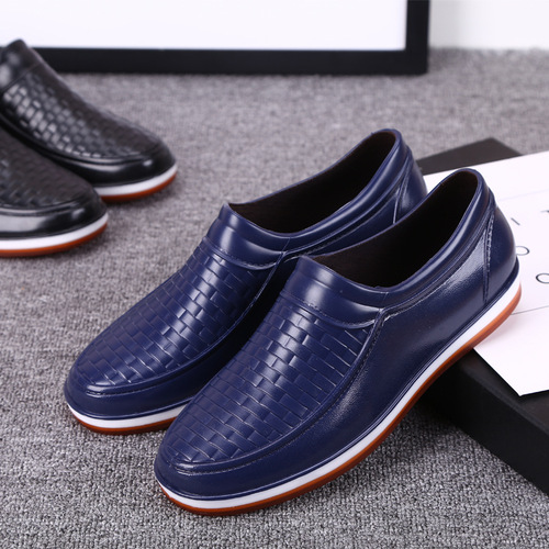 Men's Cross-border Waterproof Rain Boots Low-top Water Shoes Short Rain Boots Kitchen Work Waterproof Slip-Resistant Construction Wear-resistant Rubber Shoes Wholesale