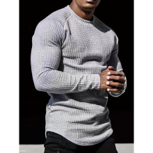 J 79515 Plaid crew neck men base shirt ����Բ����ʿ�����