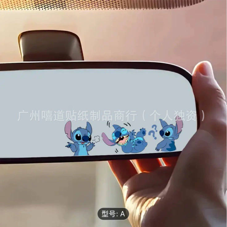 Наклейка на зеркало заднего вида TEMU Stitch Angel, наклейка на окно автомобиля Mickey Mouse Jack, наклейка на автомобиль Stitch