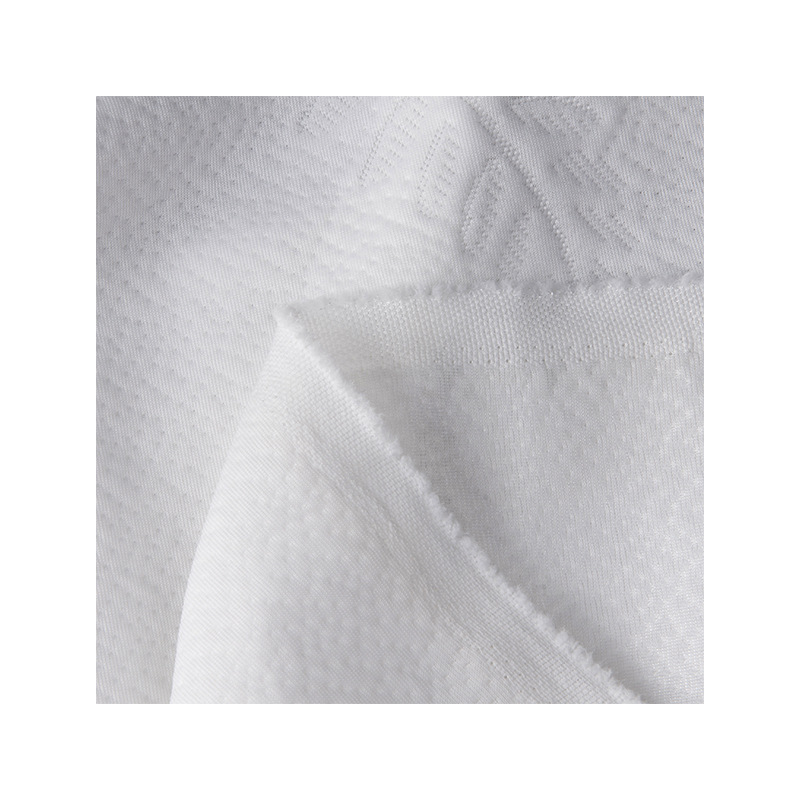 厂家直供涤纶面料保暖透气白色枕头床垫面料不易变形凹凸立体感强