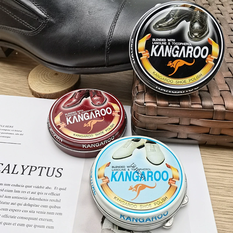 Классический железный ящик Южная Корея кенгуру твердый 40 г мазь для обуви Трехцветная полировка кожи питание уход кожаные изделия