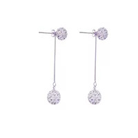 Летние серьги-кисти из 925 серебра, капли с Diamonds, платиновое покрытие