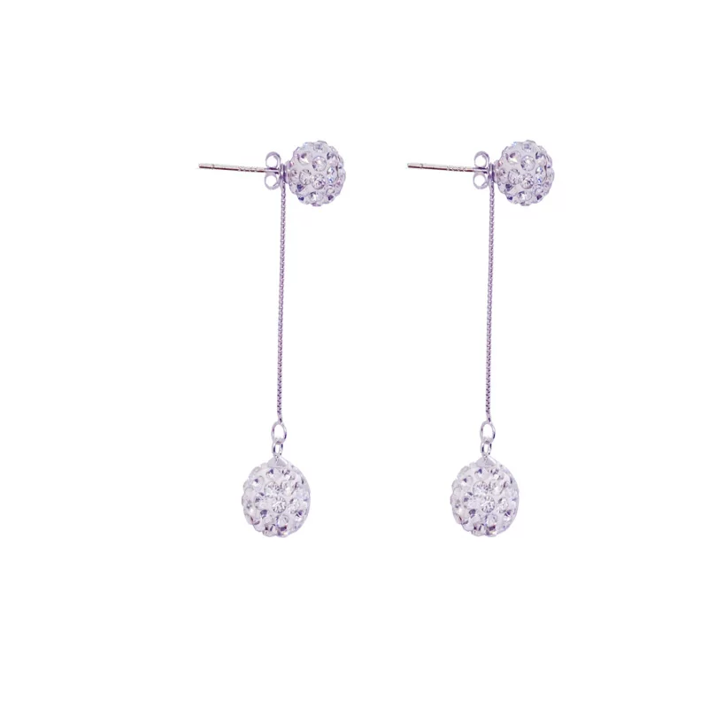 Летние серьги-кисти из 925 серебра, капли с Diamonds, платиновое покрытие