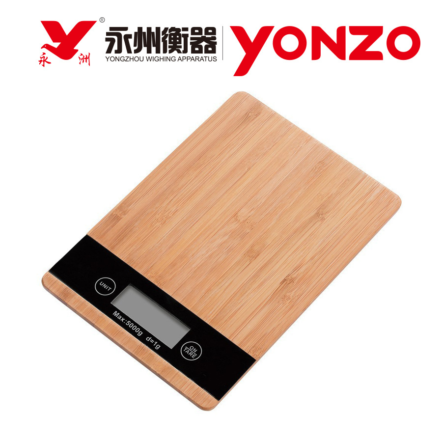 跨境楠竹子制面板厨房秤高精度小型精准电子称家用克数秤称重