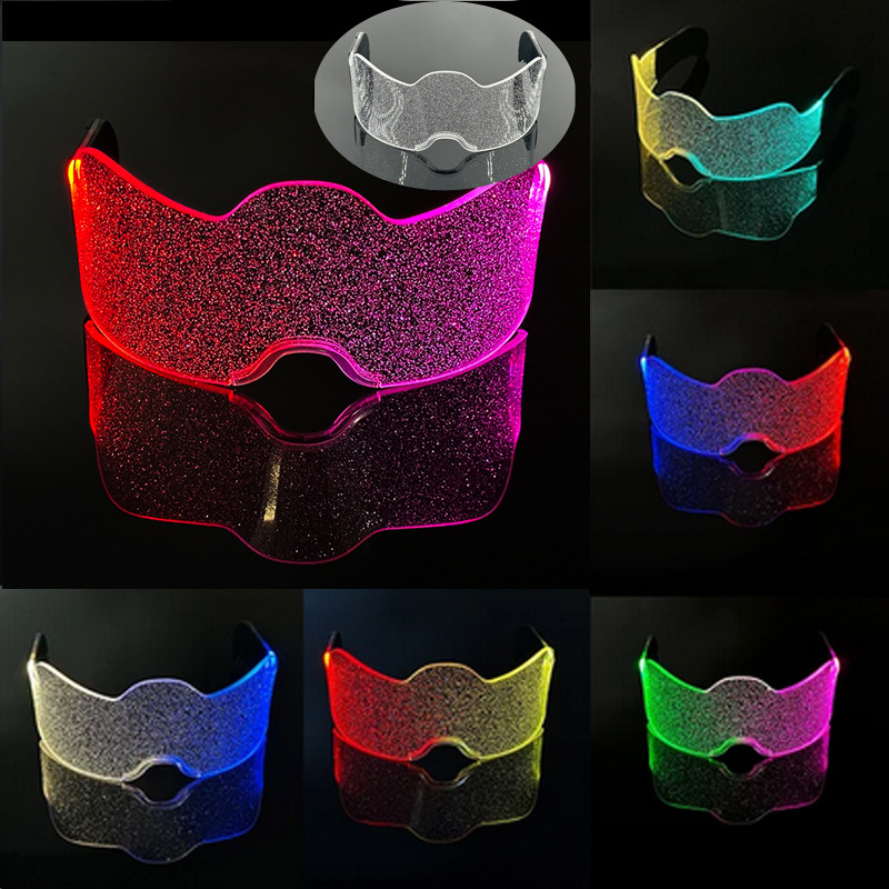 Tecnología LED máscara de mitad de cara colorido doble control modelado de moda fiesta Bungee LED props acrílicos
