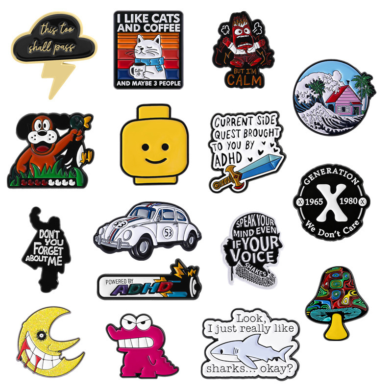 Set 242 Series Factory Wholesale Lapel Pin Cross-Border Metal Badge Brooch Versatile Accessory Set 242 Series Factory Wholesale Lapel Pin Cross-Border Metal Badge Brooch Versatile Accessory