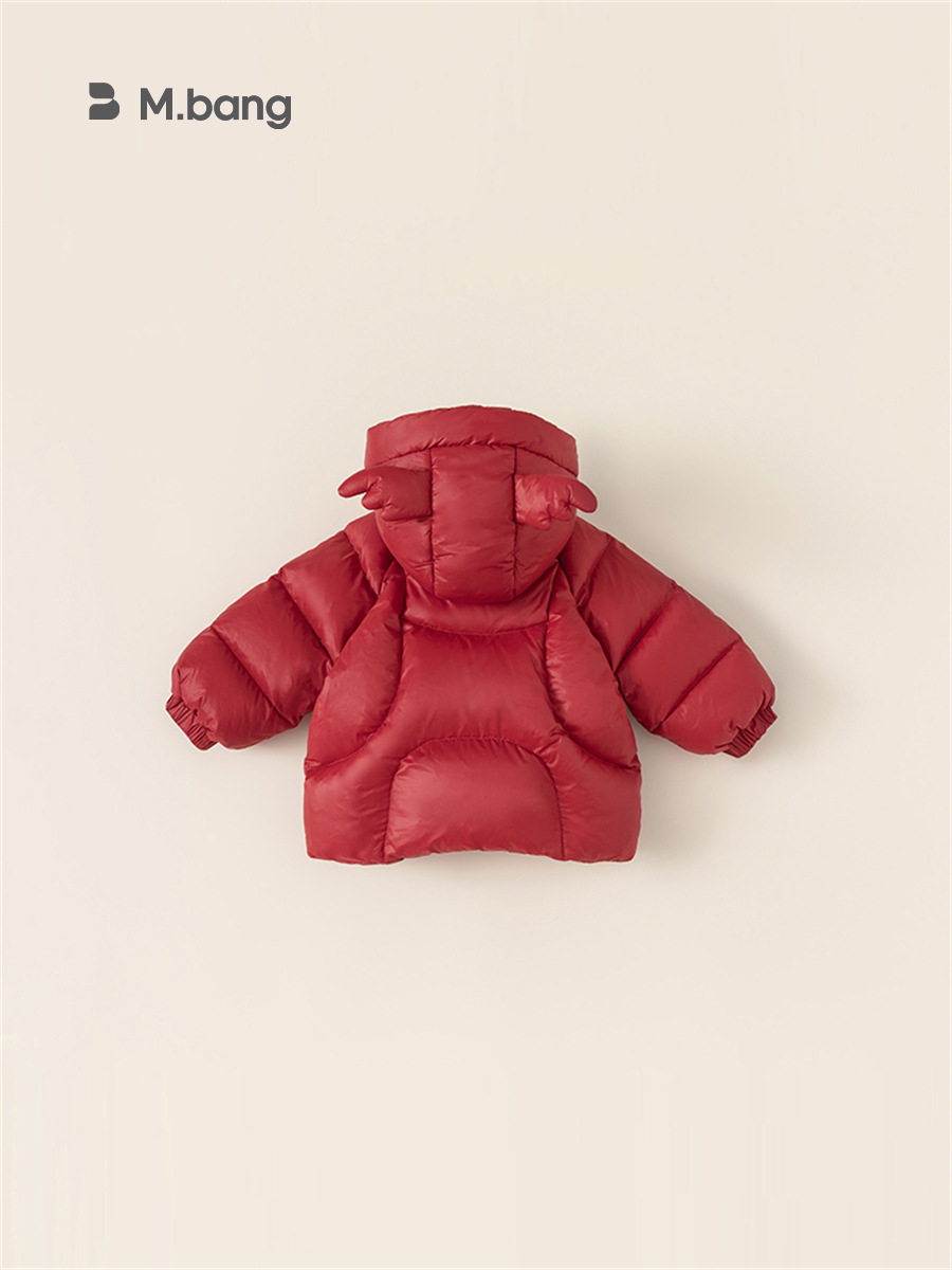 Babycity muchachos abajo chaqueta caliente del invierno del Bebé Ropa de los niños orejas Abrigo con capucha de pato blanco abajo DY83003