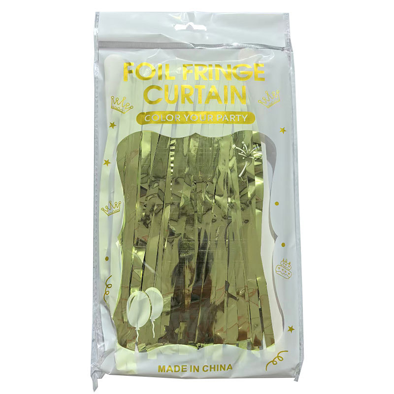 Cortina de seda de lluvia brillante escenario de fondo decoración artículos de diseño de boda al aire libre accesorios de fotografía cinta