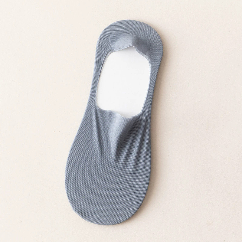 女性用夏用薄型ボートソックス、女性用浅い口の見えないソックス、シリコン滑り止め、脱落防止、吸汗性、通気性のある女性用アイスシルクソックス|undefined