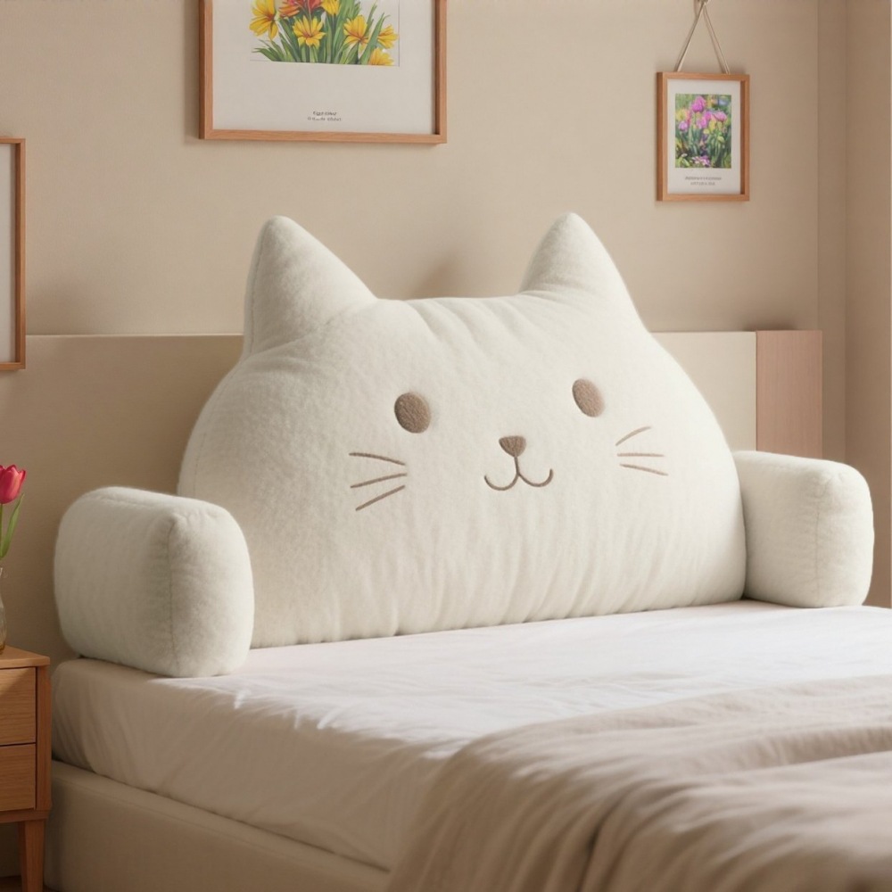 Children's Bedside Cushion Soft Bag Large Back Pillow Bedroom Princess Style Bed Anti-Collision Neck Protector Waist Pillow Cushion Cute