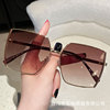 Metal square advanced sunglasses, sun protection cream, new collection, high-quality style, internet celebrity, UF-protection