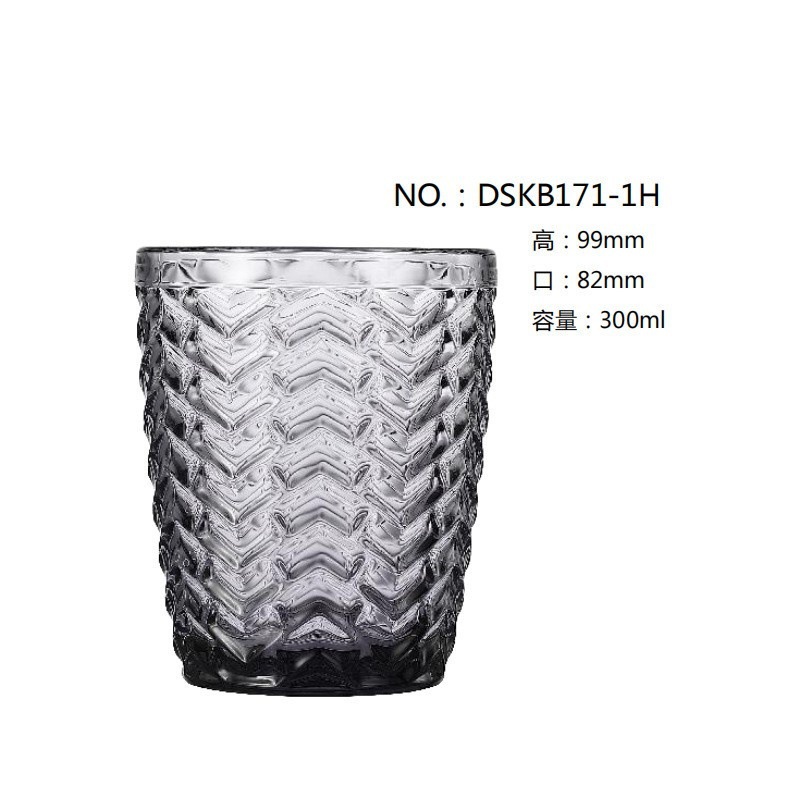 Taza de vidrio de color brillante taza de whisky de geometría de hielo taza de jugo taza de vino taza de flores taza de color set al por mayor
