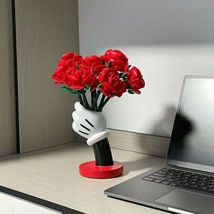 Mickey Gloves Vase Ornaments Bouquet Home Girl Best Friend Ancient Style Gift Cute Home Niche Storage Tube