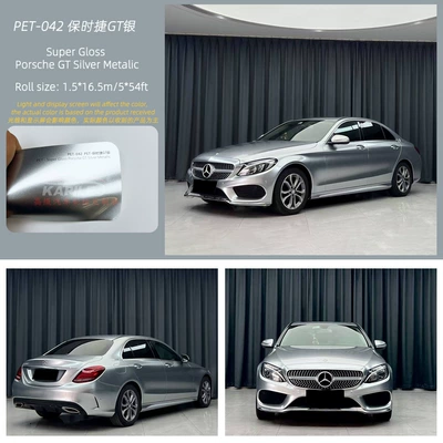 Car Color Changing Film Wholesale Pet Full Car Body Film Car Clothing Color Changing Kapile Two-Year Warranty (Auto Color Change Film) - porsche-gt-silver-15217m