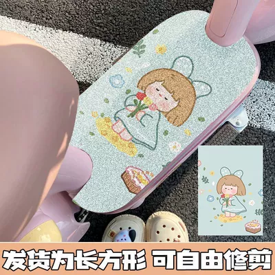 Cuttable Foot Mat, Dirt-Resistant and Easy | Electric vehicle foot mat - flower-girl-gentle-style-3050cm-default-square-silk-circle