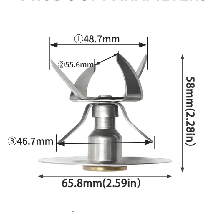 Fabricante suministro directo para OSTER jugo máquina de jugo de seis hojas 4980 cuchillo de acero inoxidable accesorios de reemplazo de electrodomésticos