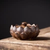 Lotus Platform Incense Burner - Ancient Brown