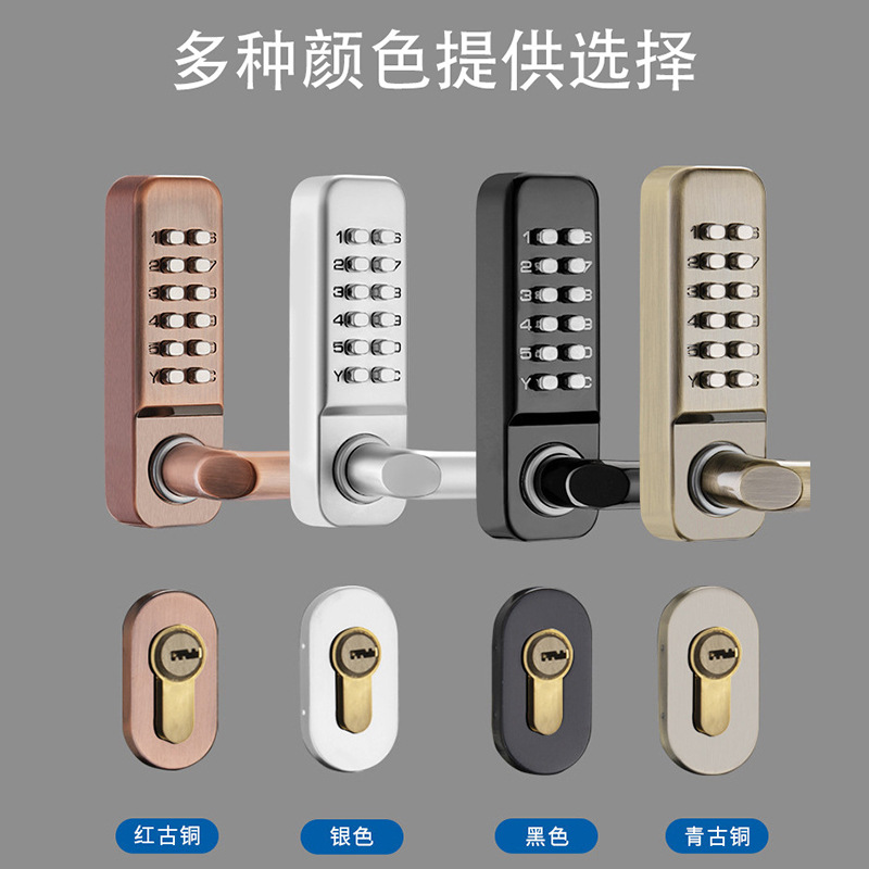 Personalizado al aire libre doble cara cifrado digital cerradura no eléctricamente mecánica cifrado puerta cerradura puerta de la villa puerta cerradura puerta antirrobo