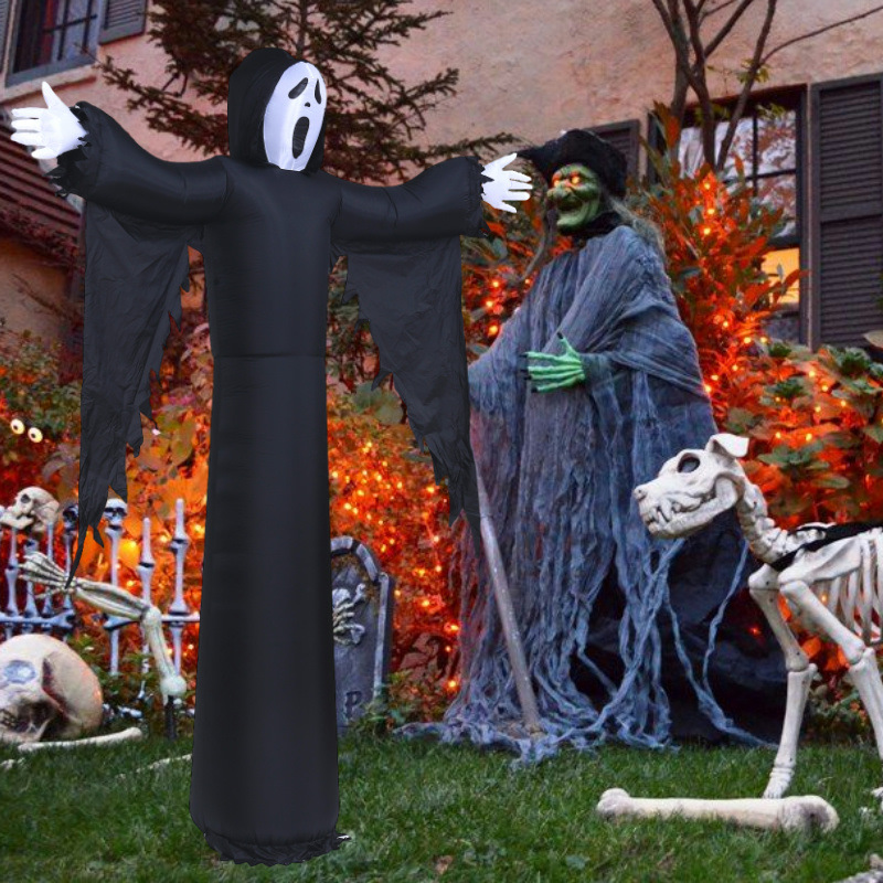 Amazon Halloween inflable 3,6 m led luz negra inflable divertido halloween decoración inflable inflable