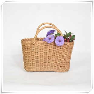 Processable customized new picnic outdoor rattan basket decorative flower basket fashion shopping Japanese and Korean style storage basket