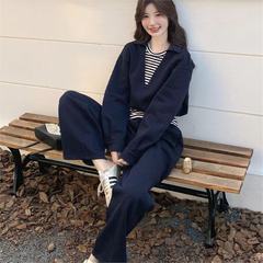 休闲运动拼接卫衣套装女2025秋季新款搭配一整套阔腿裤超火两件套