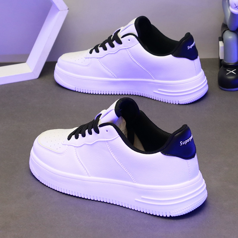 Белые мужские туфли на толстой подошве, новинка весны 2024, кроссовки для пар, повседневная универсальная спортивная обувь, дышащая модная обувь