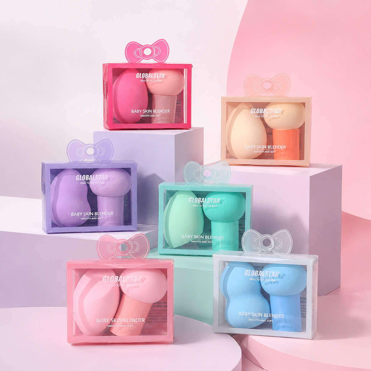 Paquete de 2 esponjas de maquillaje en forma de hongo, empaquetadas individualmente, ultra suaves, que no absorben polvo, esponja de maquillaje tipo cojín, herramienta de belleza para crema BB.