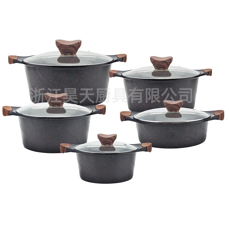 10 piezas de un conjunto de paneles antiadherentes de madera prensada de arroz de arroz de arroz de piedra cruzada para el comercio exterior conjunto de paneles de cocina