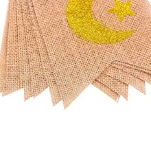 星星月亮燕尾旗吊旗麻布燕尾旗派对拉旗节日拉旗横幅场景布置装饰