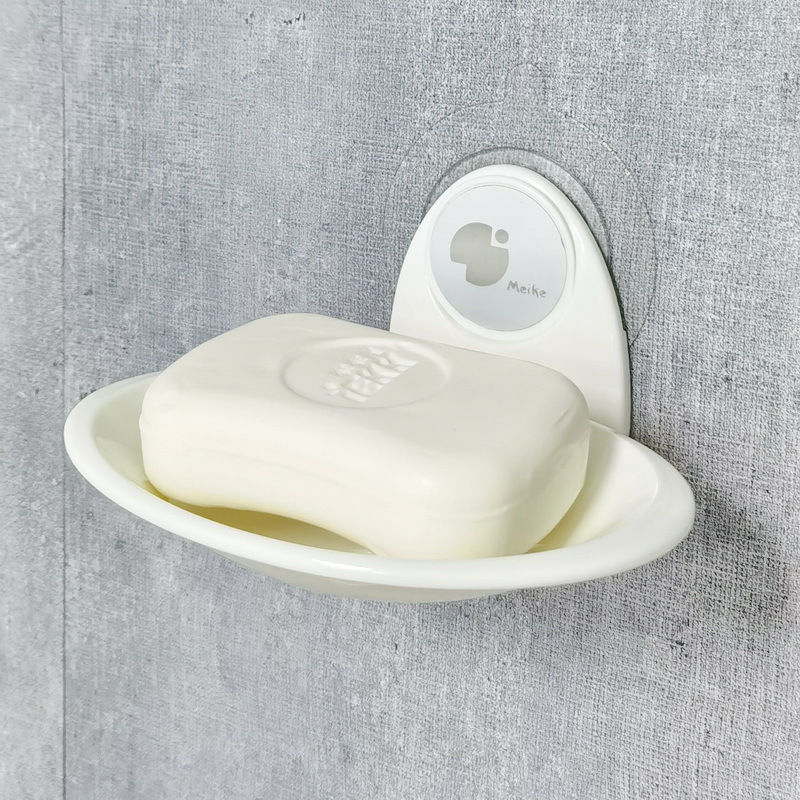 简约沥水无痕粘贴吸盘肥皂盒 强力粘胶浴室壁挂吸膜香皂盘肥皂架|ms