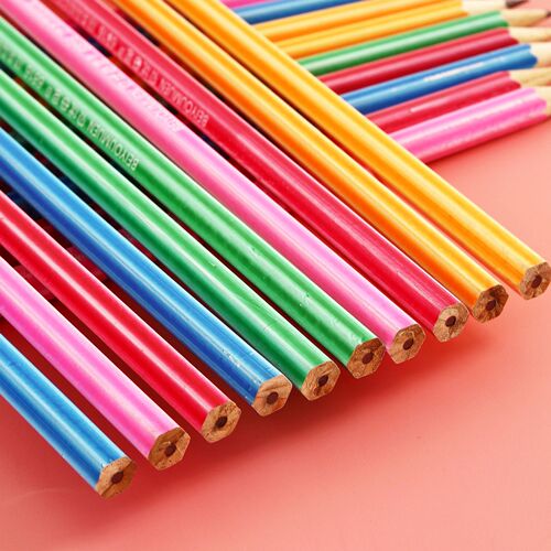 Factory Wholesale HB Pencils Large Barrel Flower Rod Pencils for Children and Primary School Students Writing Pencils with Colorful Erasers