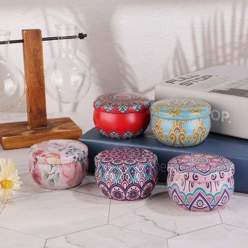 Scented Candles Soy Wax Indoor Smokeless Aroma Candles Metal Can Aroma Decor Gift Handout Set