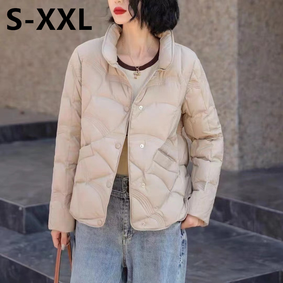 祥云新款羽绒服女冬季短款轻薄立领时尚洋气高端爆款白鸭绒外套