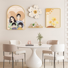 Warm Restaurant Decoration Painting Nordic Dining Room Table Wall Hanging Creative Wall Combination Painting Clock Art Background Wall Painting