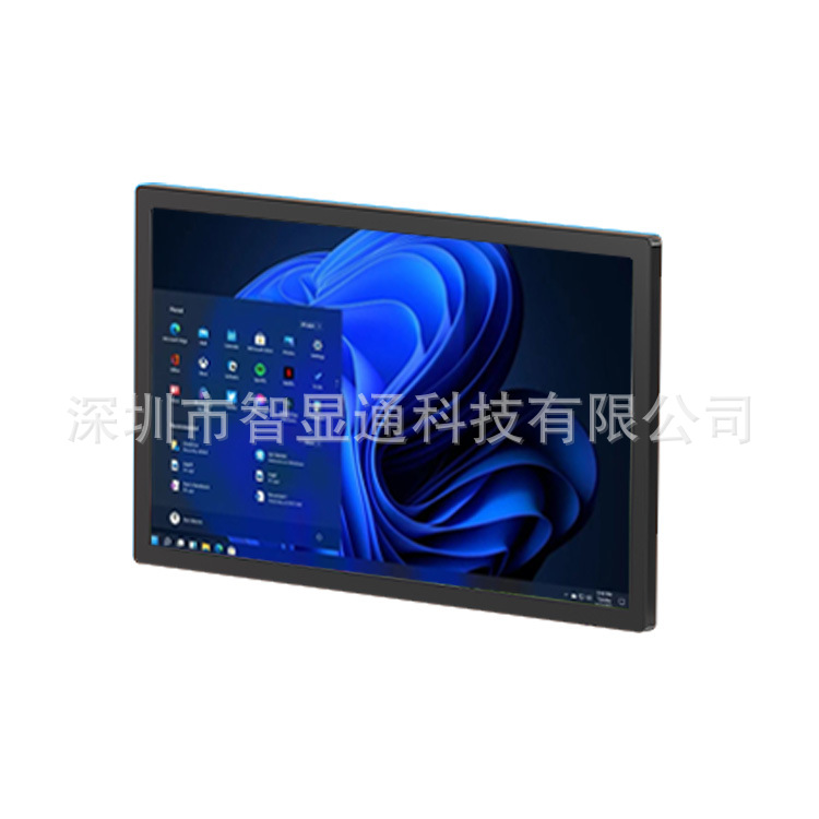 23.8寸黑色挂式windows一体机深圳厂家可定款高清楼宇壁挂一体机