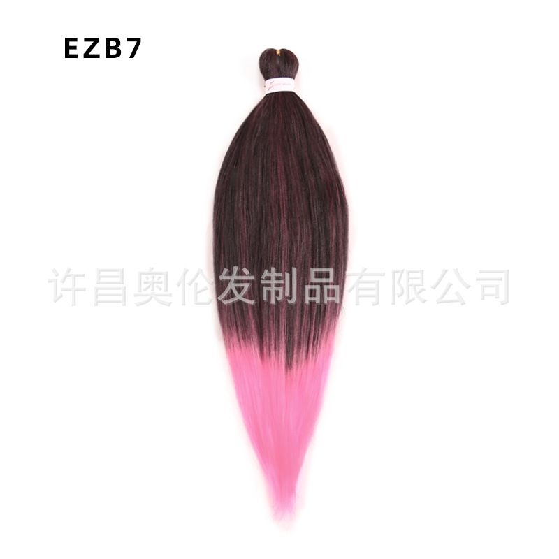 EZ peluca floja suave de fibra química africana 26 pulgadas 90 gramos de PVC bicolor ignífugo seda de baja temperatura gran trenza