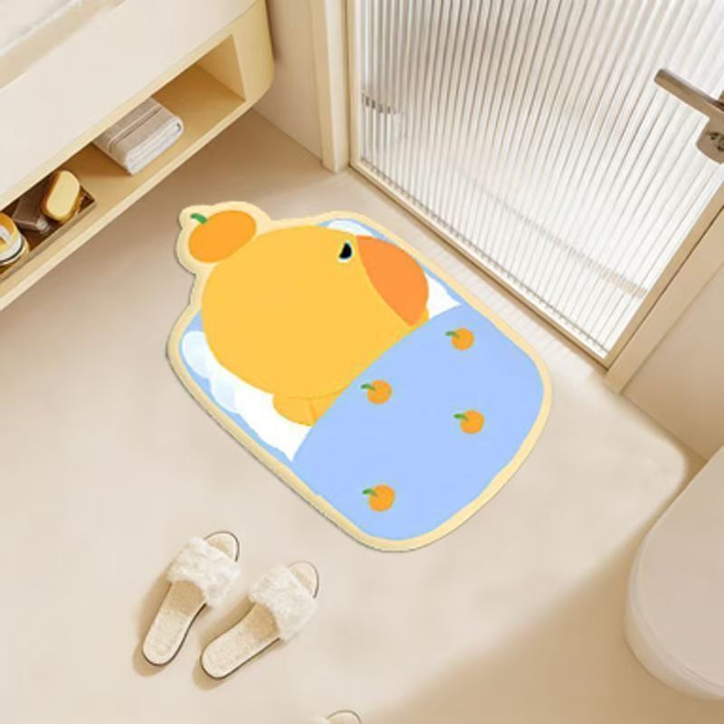Cartoon Lulu Bathroom Floor Mat, Bathroom Sink Decorative Floor Mat, Water-Absorbent Non-Slip Floor Mat, Easy-Care Floor Mat