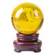 Yellow crystal ball fortune-making feng shui ball colored glaze transfer beads living room porch decoration crafts housewarming opening ornaments