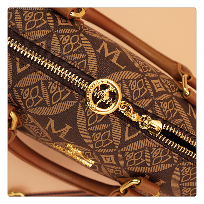 This year's popular cross-border handbag for women is the 2024 new printed letter texture light luxury Boston handbag and single-shoulder bag undefined