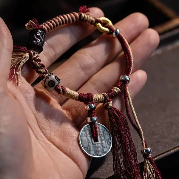 Xizang Style Hand Rope Cow Bone Big Phoenix Xizang Style Hand-Woven Men's and Women's Chinese Couple Jewelry Ethnic Accessories High-End