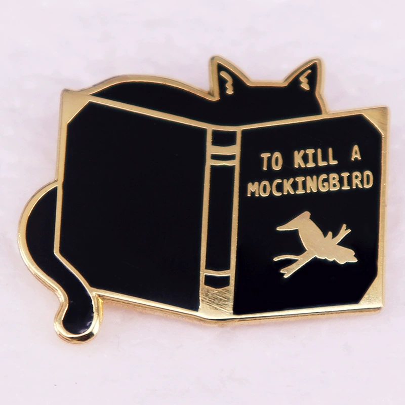 Black brooch, badge, Birthday gift