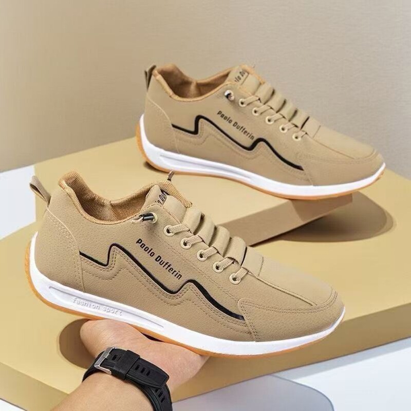 Men's Shoes 2025 Autumn and Winter New Trendy Sports Versatile Casual Shoes Leather Slip-On Waterproof Work Thick-Soled Sneakers Men's Shoes 2025 Autumn and Winter New Trendy Sports Versatile Casual Shoes Leather Slip-On Waterproof Work Thick-Soled Sneakers